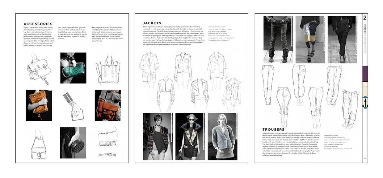 published illustrations in a trend forecast magazine